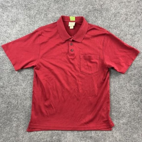 L.L. Bean Shirts Ll Bean Polo Shirt Adult Medium Pocket Red